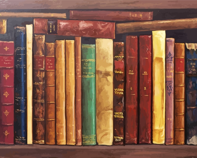 Boeken op de Plank Schilderen op Nummers