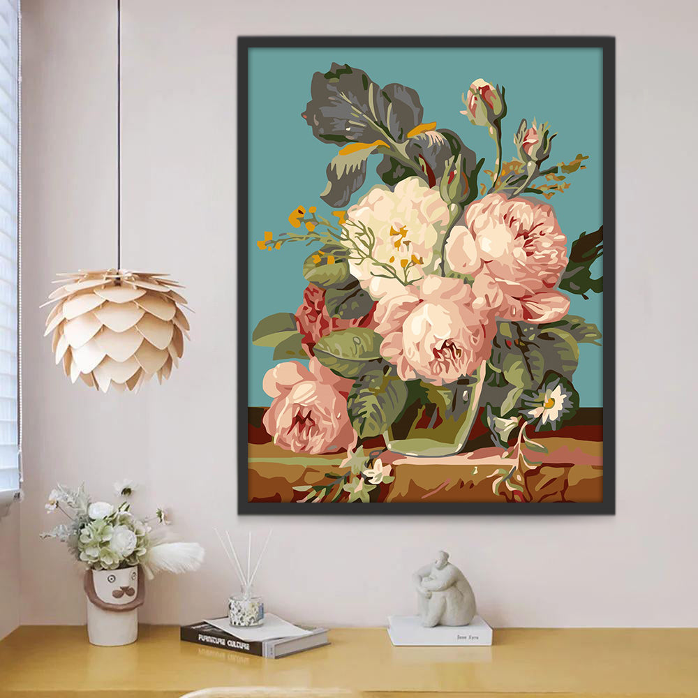 Boeket bloemen en planten Schilderen op Nummers