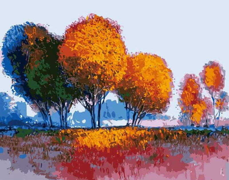 Bomen in de Herfst Schilderen op Nummers