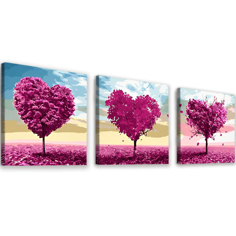 Bomen van Liefde 3 Platen Schilderen op Nummers