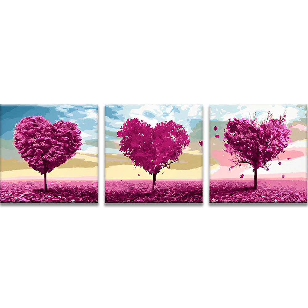 Bomen van Liefde 3 Platen Schilderen op Nummers