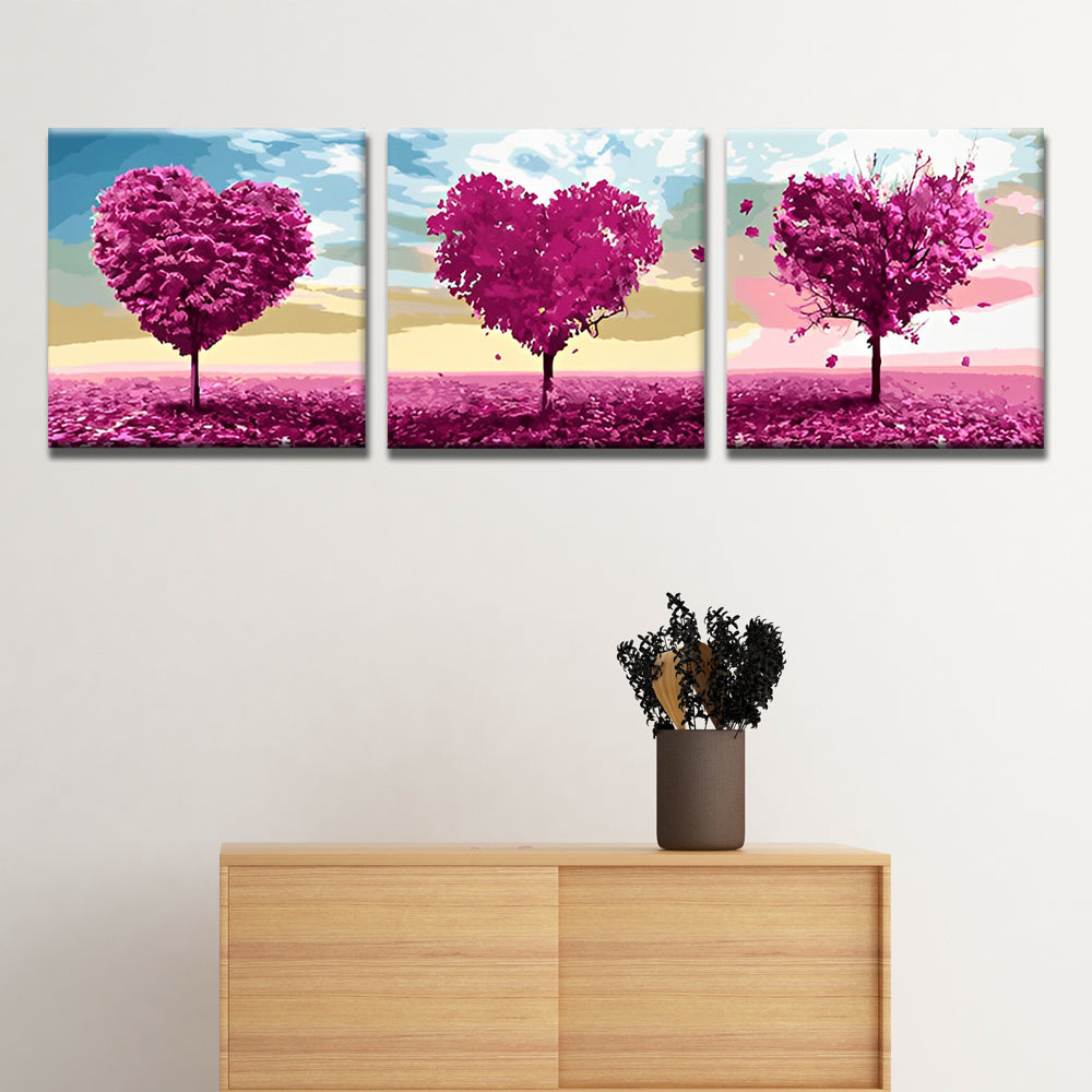 Bomen van Liefde 3 Platen Schilderen op Nummers