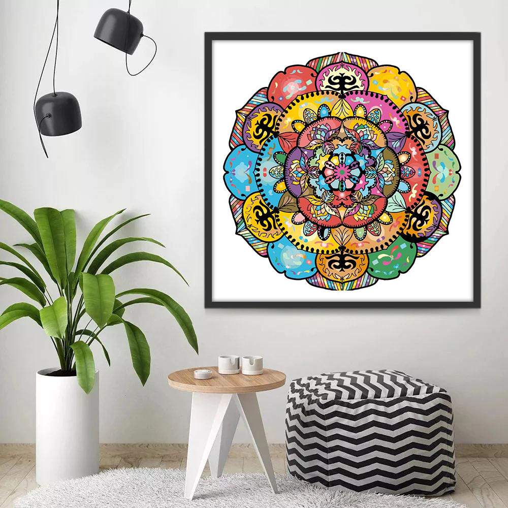 Bont Gekleurd Mandala Meesterwerk Schilderen op Nummers