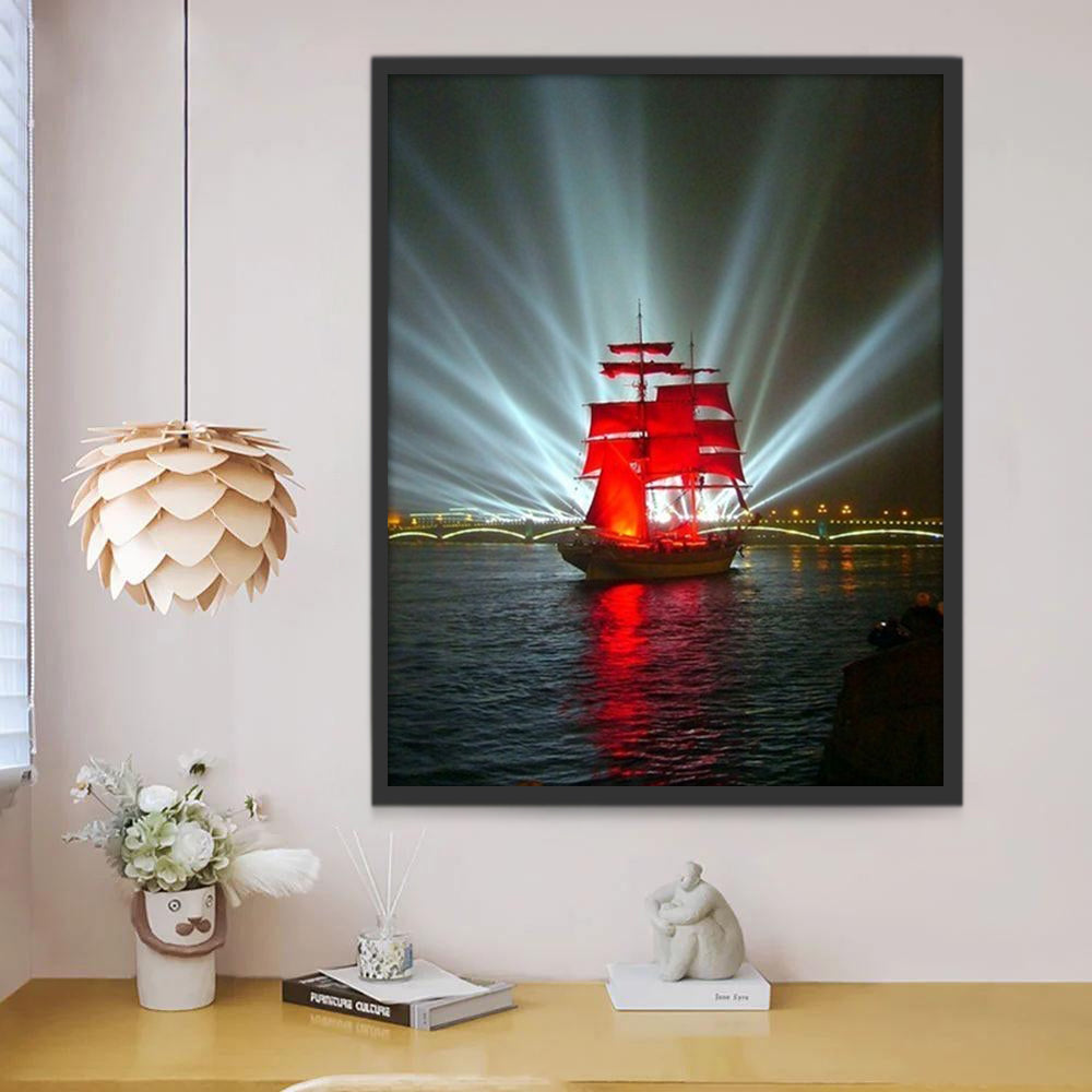 Boot in Schaduw van Licht Schilderen op Nummers