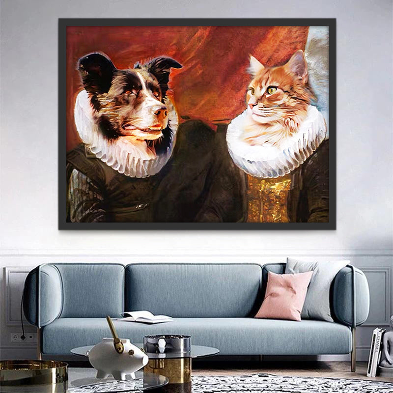 Border Collie en Kat Schilderen op Nummers