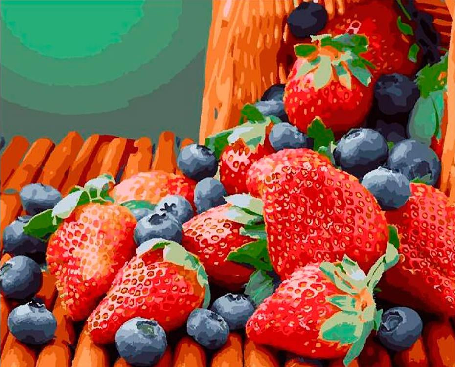 Bosbessen en Aardbeien Schilderen op Nummers