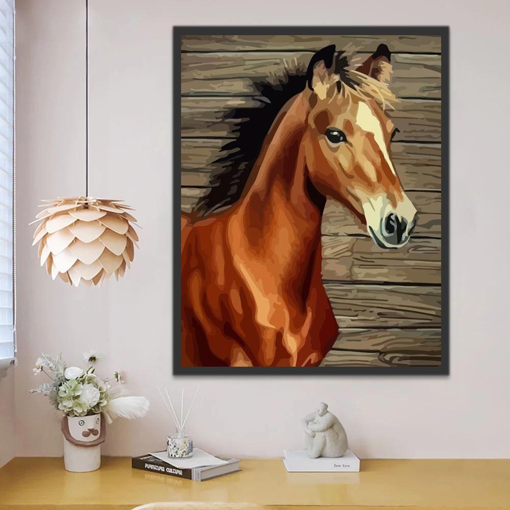 Bruin Paard Schilderen op Nummers