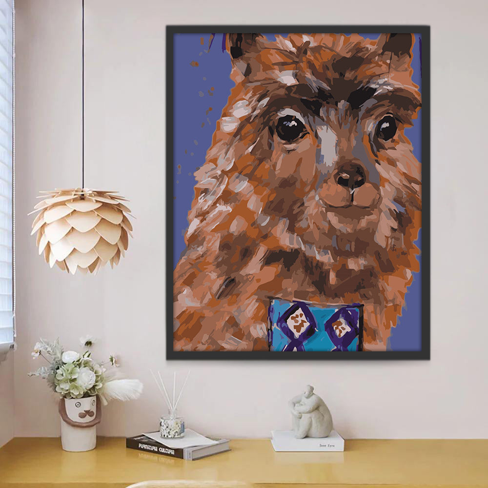Bruine Alpaca Schilderen op Nummers