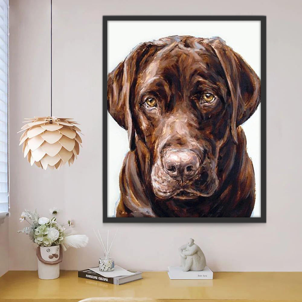 Bruine Labrador Schilderen op Nummers