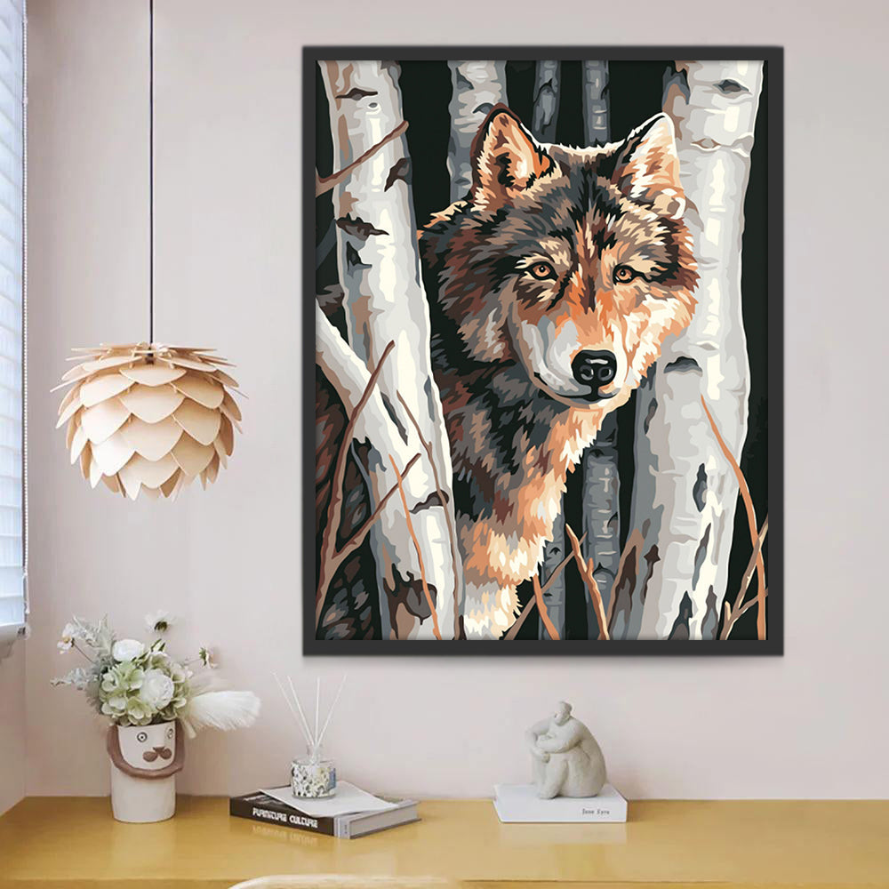 Bruine Wolf Schilderen op Nummers