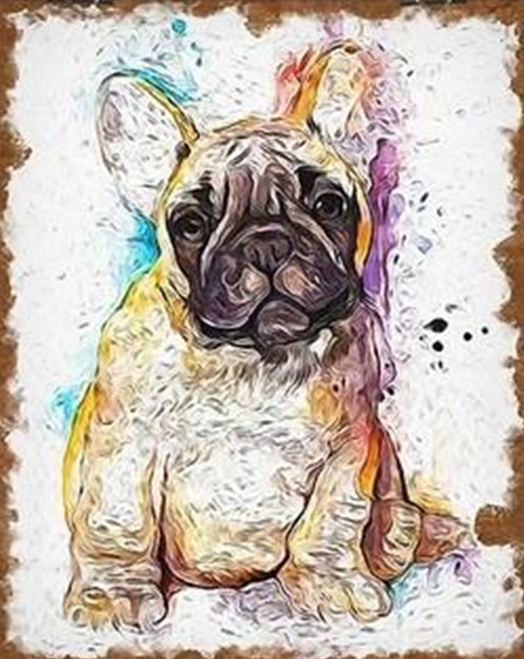 Bulldog Hond Schilderen op Nummers