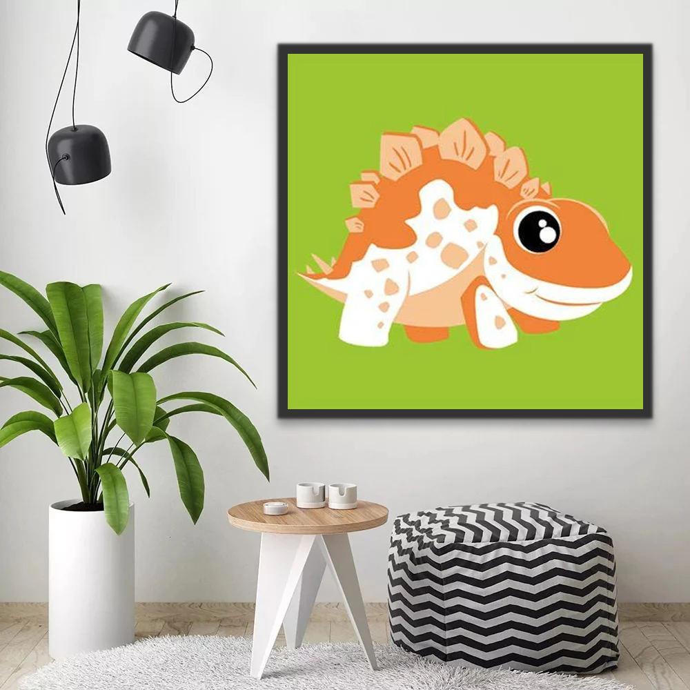 Cartoon Dinosaurus Schilderen op Nummers