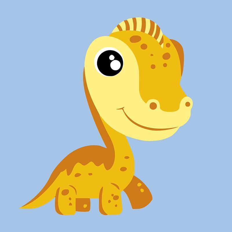 Cartoon Gele Dinosaurus Schilderen op Nummers
