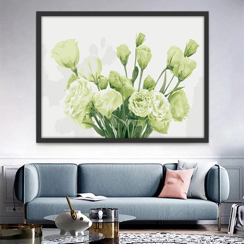 Cartoon Groene Rozen Schilderen op Nummers