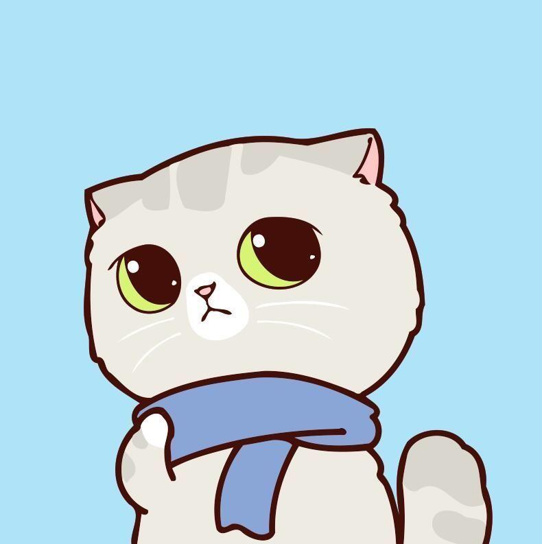 Cartoon Kat met Blauwe Sjaal Schilderen op Nummers Kinderen