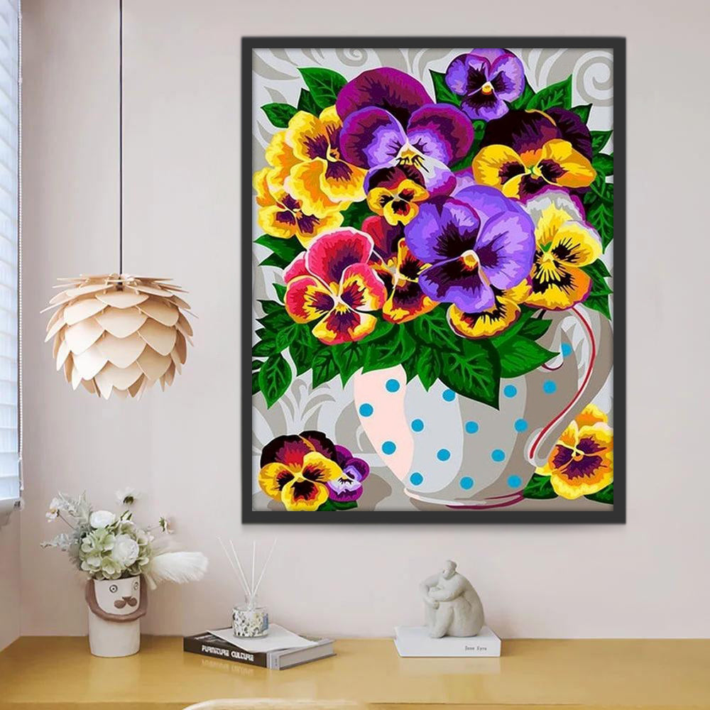 Cartoon Kleurrijke Phalaenopsis Schilderen op Nummers