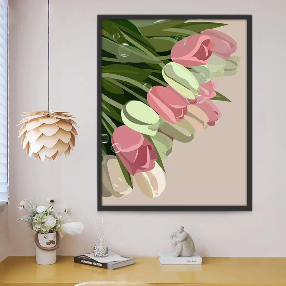 Cartoon tulpen Schilderen op Nummers