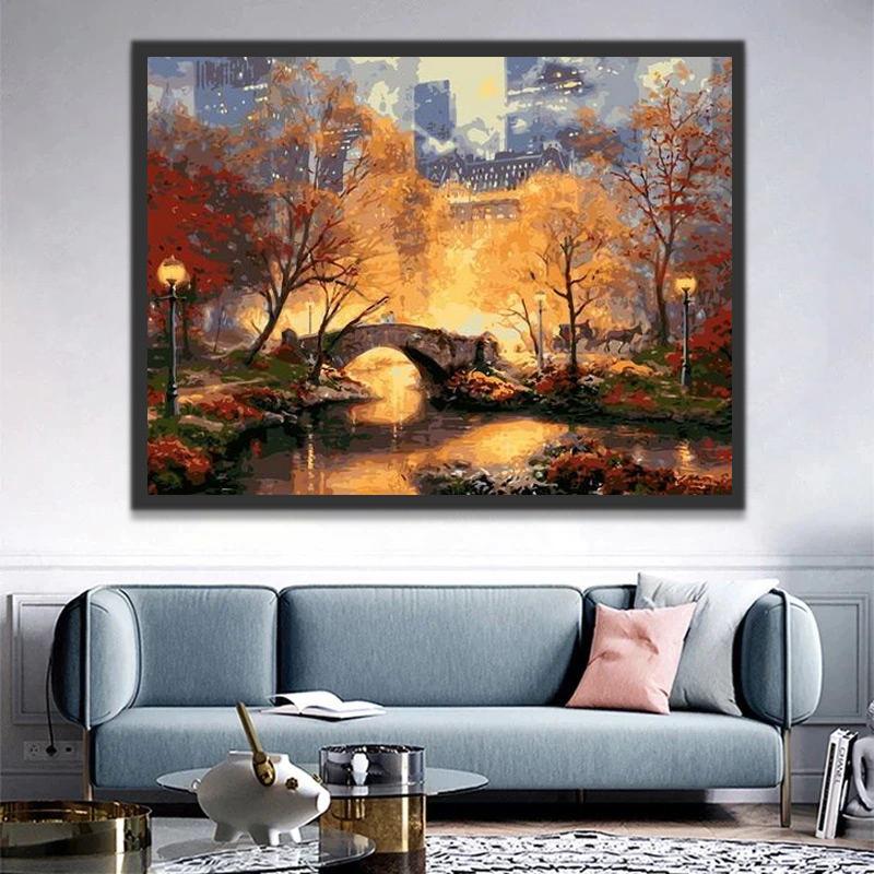 Central Park in de Herfst Schilderen op Nummers