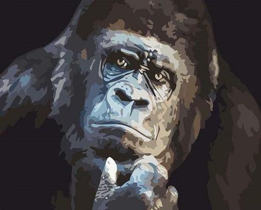 Chimpansee Aap Schilderen op Nummers