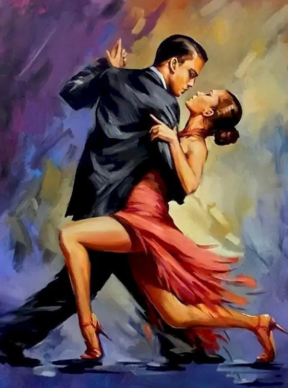 Danseressen Schilderen op Nummers