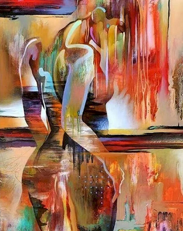 De Abstracte Mens Schilderen op Nummers
