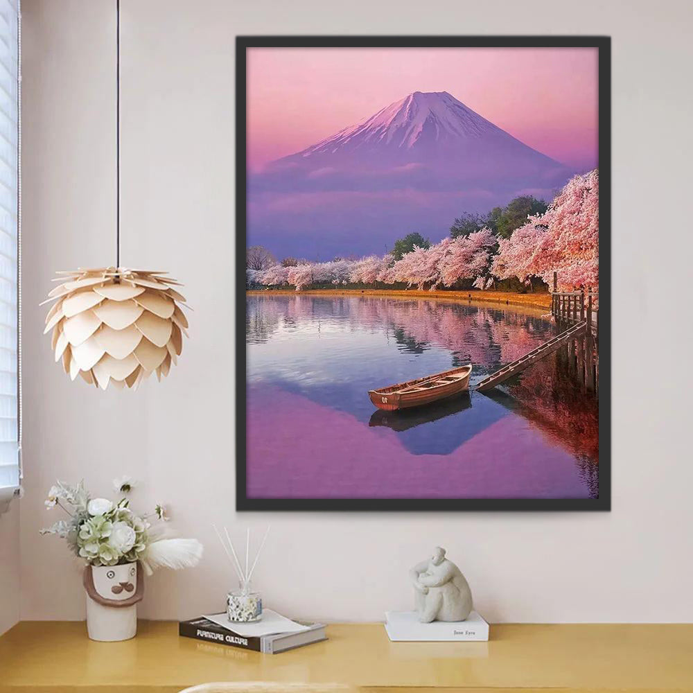 De Berg Fuji en Kersenbloesems Schilderen op Nummers