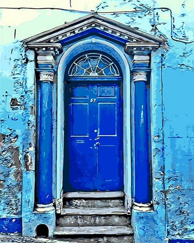 De Blauwe Deur Schilderen op Nummers