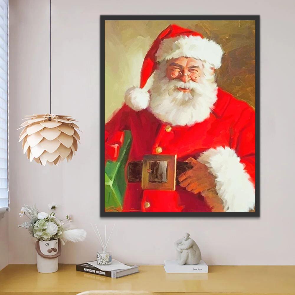 De Buste van de Kerstman Schilderen op Nummers