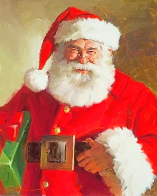 De Buste van de Kerstman Schilderen op Nummers