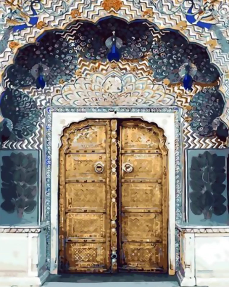 De Deur van het Amber Paleis in India Schilderen op Nummers
