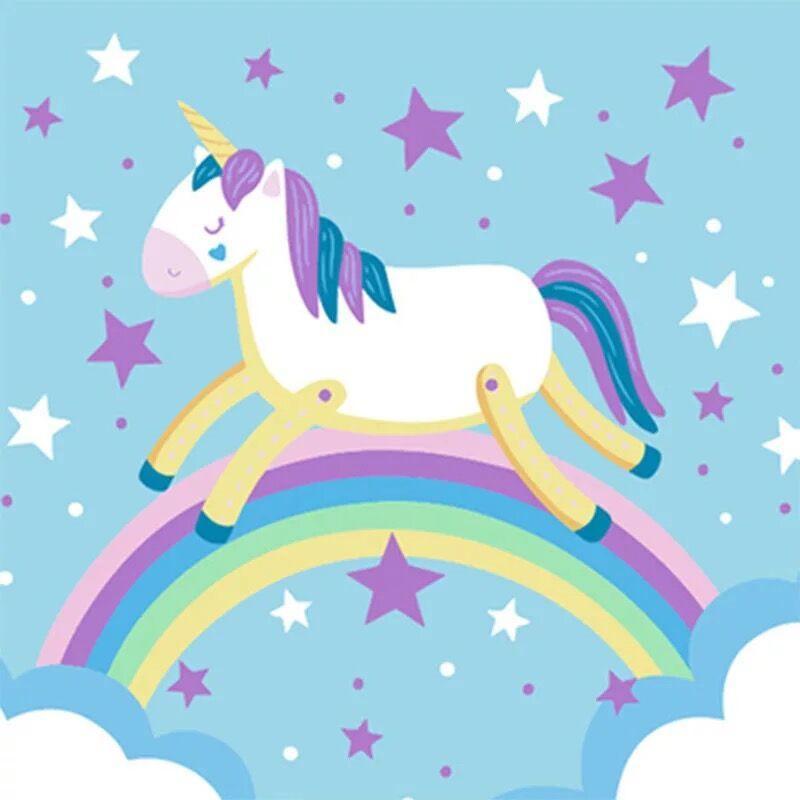 De Eenhoorn op de Regenboog Schilderen op Nummers