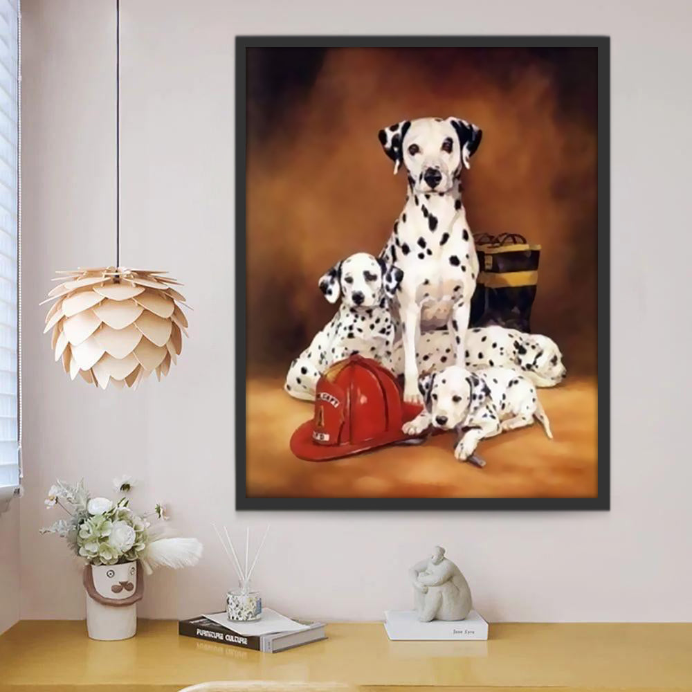 De Familie Gevlekte Hond Schilderen op Nummers