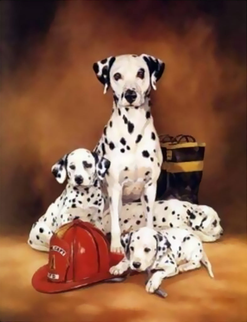 De Familie Gevlekte Hond Schilderen op Nummers
