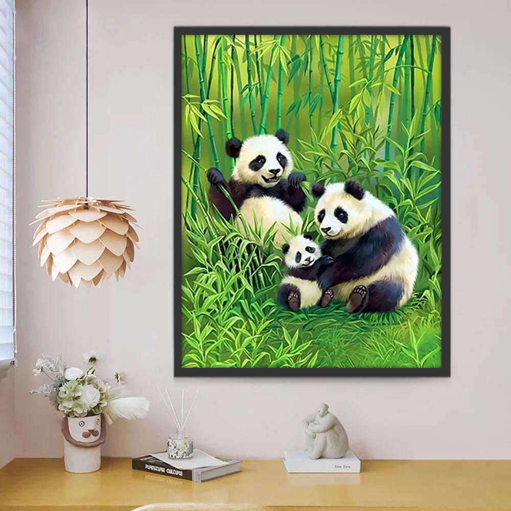 De Familie Panda Schilderen op Nummers