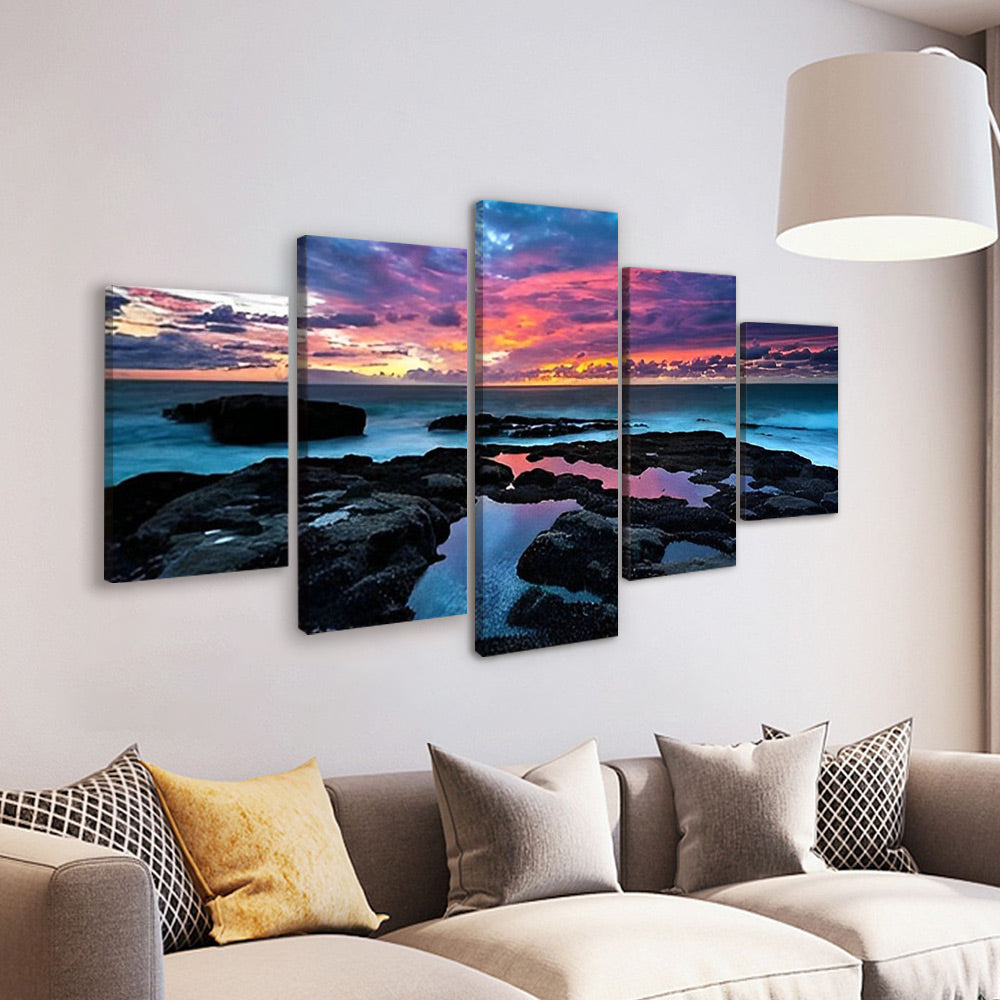 De Gekleurde Lucht 5 Platen Schilderen op Nummers