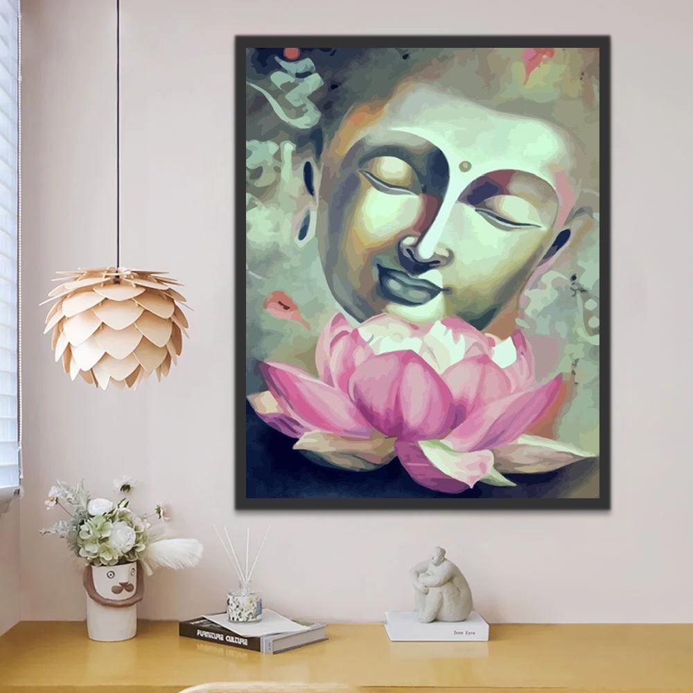 De Gigantische Lotus en Boeddha Schilderen op Nummers