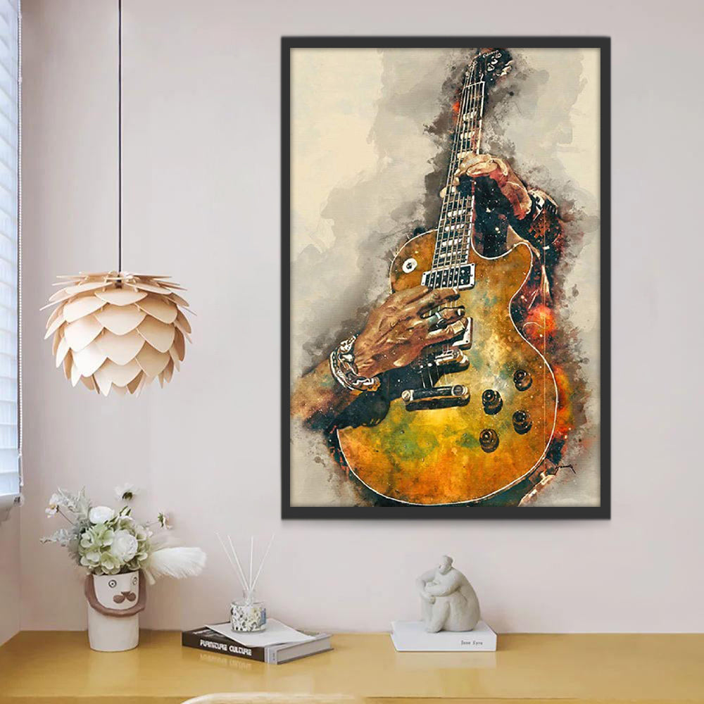 De Hand die de Gitaar Speelt Schilderen op Nummers