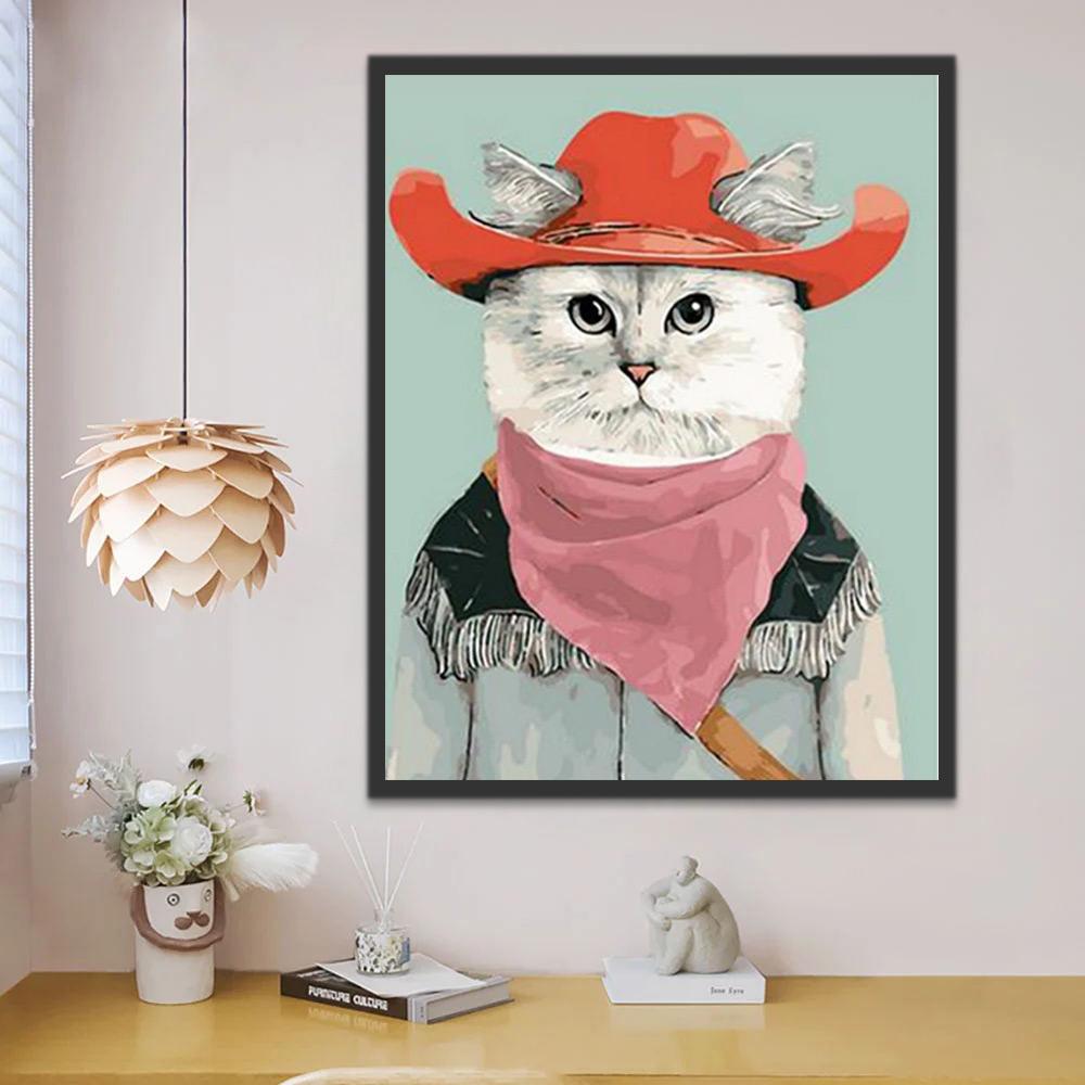De Kat in de Rode Hoed Schilderen op Nummers