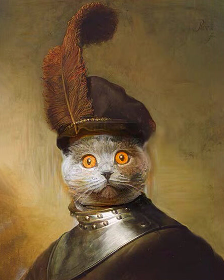 De Kat in het Pantser Schilderen op Nummers