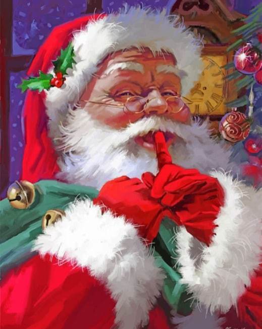 De Kerstman die niet Praat Schilderen op Nummers