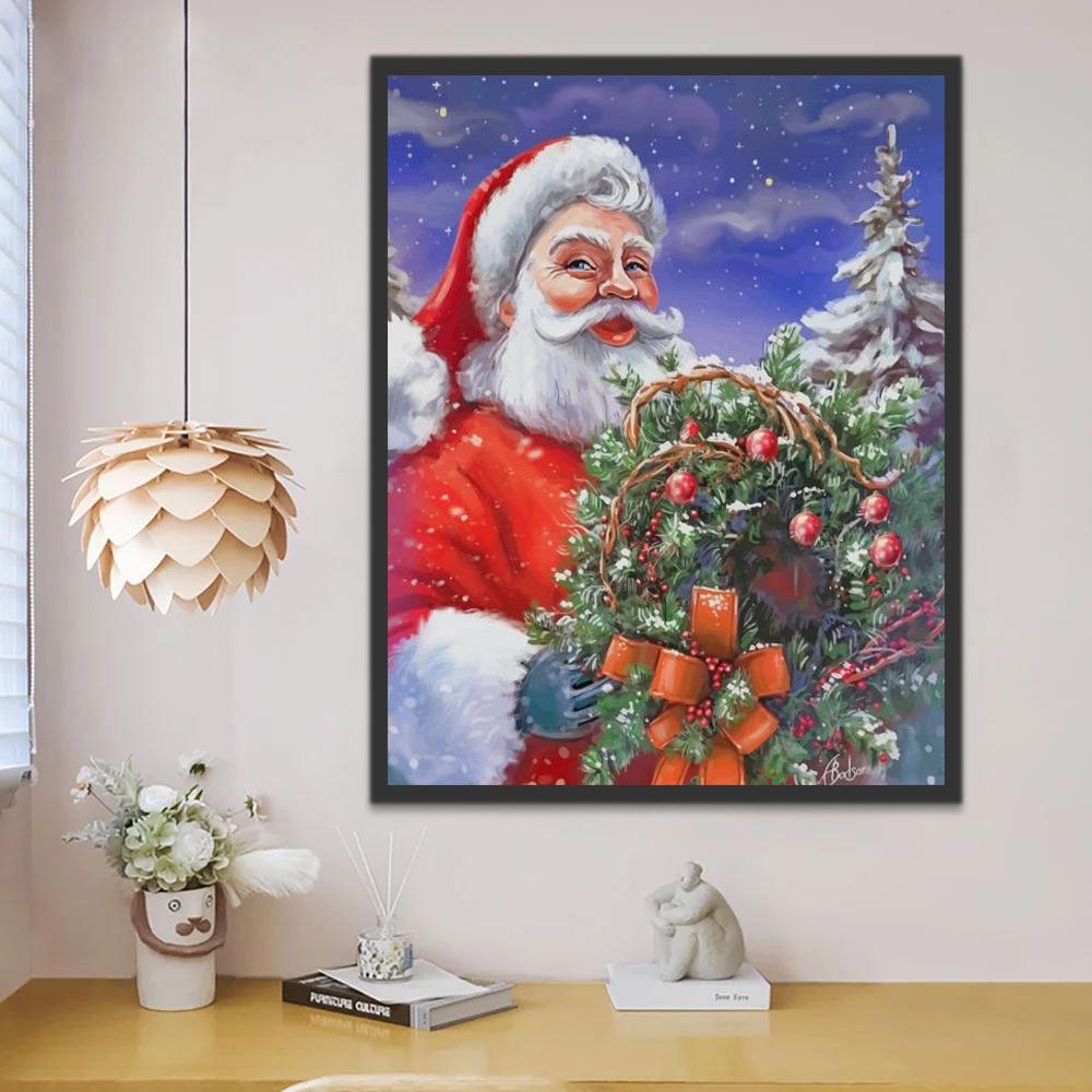 De Kerstman en de Boom Schilderen op Nummers