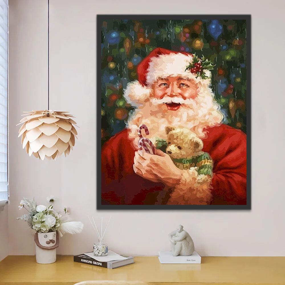 De Kerstman en de Welpen Schilderen op Nummers