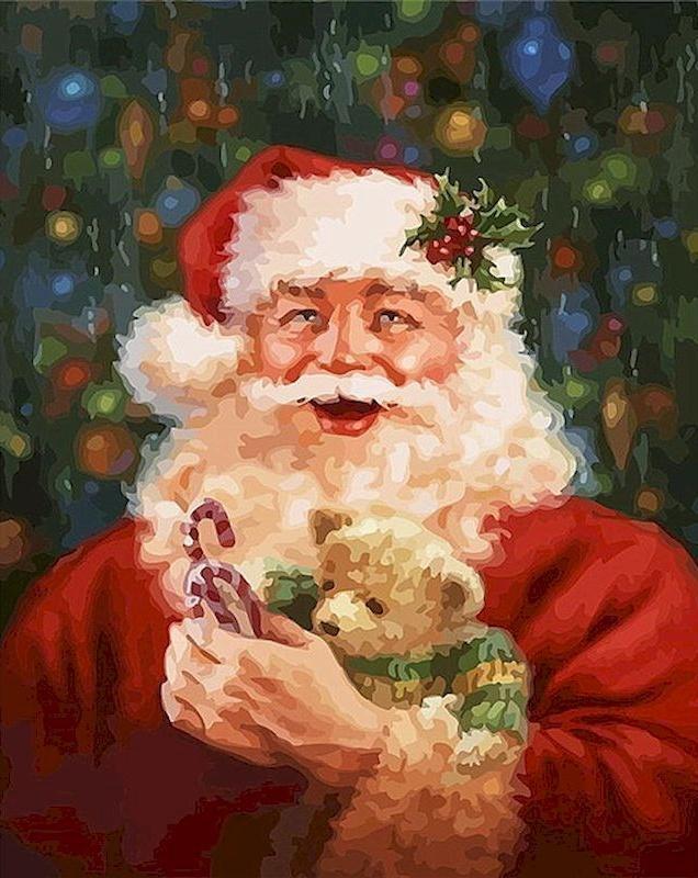 De Kerstman en de Welpen Schilderen op Nummers
