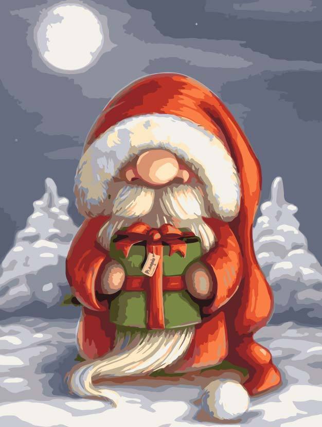 De Kerstman met de Witte Baard Schilderen op Nummers