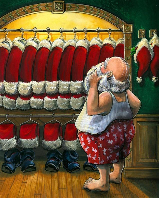 De Kerstman Zoekt een Pak Uit Schilderen op Nummers