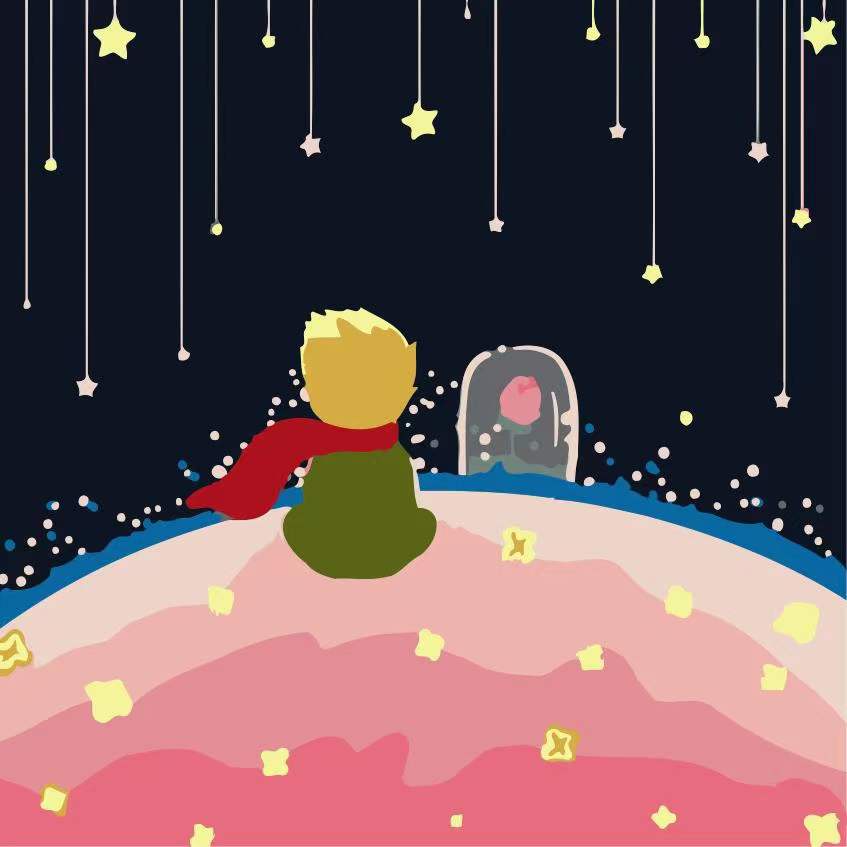 De Kleine Prins en de Roos Kinderen Schilderen op Nummers