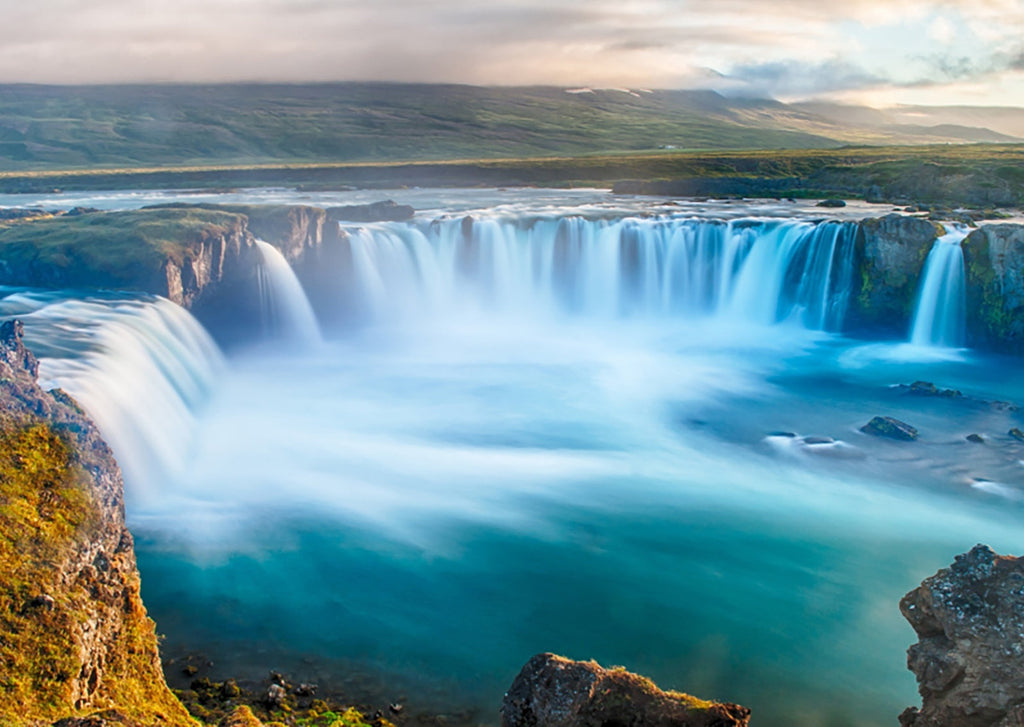 De Majestueuze Waterval in de Groene Wildernis Schilderen op Nummers