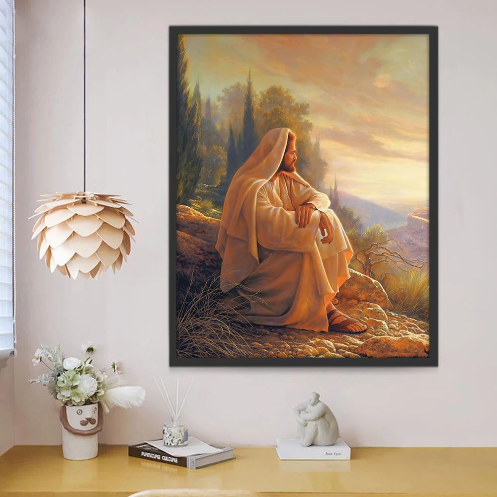 De Man in Zittende Meditatie Christendom Schilderen op Nummers