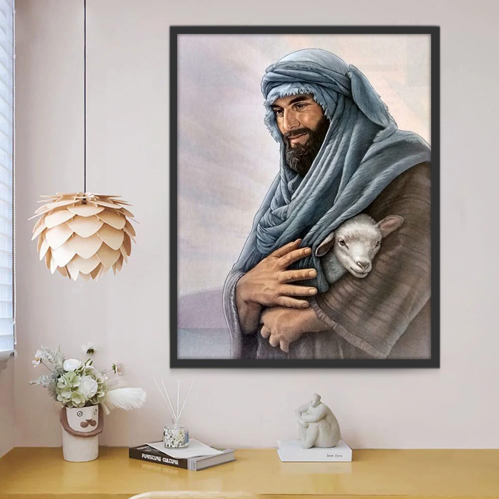 De Man met de Schapen Christendom Schilderen op Nummers