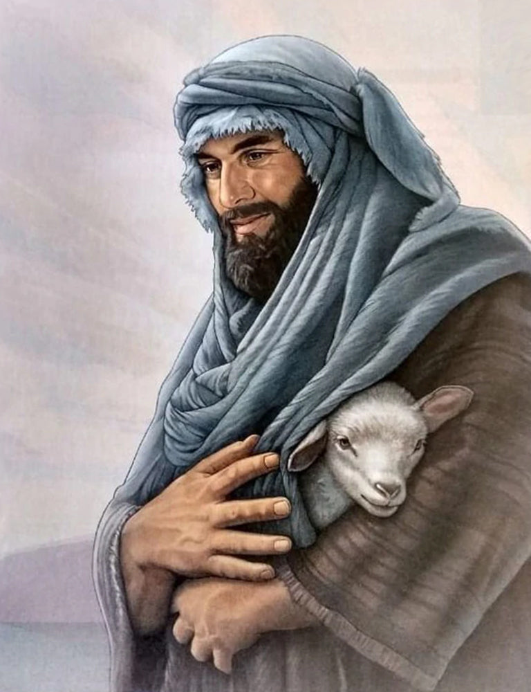 De Man met de Schapen Christendom Schilderen op Nummers
